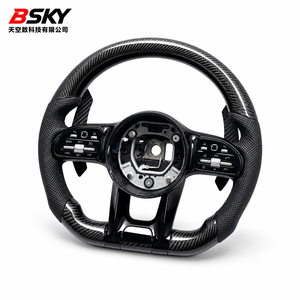Volante Deportivo de Fibra de Carbono de Alta Calidad para <span class=keywords><strong>Mercedes</strong></span>-Benz C E S CLA <span class=keywords><strong>G</strong></span> <span class=keywords><strong>LA</strong></span> GLC GLE <span class=keywords><strong>G</strong></span> LS W205 W213 W222 W177, en Cuero - Product Image 2