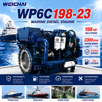 Moteur diesel marin Weichai WP6C198-23, 198 CV, 2300 tr/min, 6 cylindres, turbocompressé, refroidi par eau, pour bateau de pêche