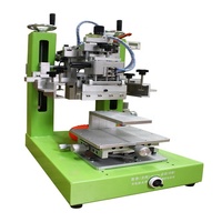 Máquina de serigrafía plana de escritorio para tubo cosmético botella de plástico de vidrio Etiqueta de papel bolsa logotipo automático