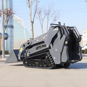 INFRONT 25HP Kubota D1105 Mesin Diesel Hidrolik V1000PRO <span class=keywords><strong>Mini</strong></span> Skid Steer Track <span class=keywords><strong>Loader</strong></span> dengan Peralatan Kehutanan - Product Image 5