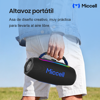 Haut-parleur sans fil Miccell 30W HIFI avec résistance à l'eau IPX5, idéal pour la musique en extérieur et les DJ