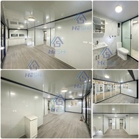 Casa Contenedor Prefabricada Expandible de Acero de 2.4m de Altura, 20, 30, 40 Pies, 3 Dormitorios, Cocina, Plegable, Reubicable, Casita