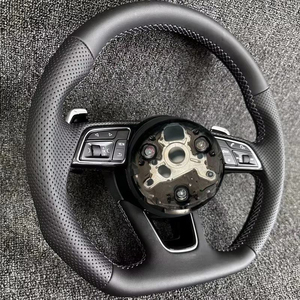 Volant en cuir personnalisé pour <span class=keywords><strong>Audi</strong></span> A5 A6 C6 C7 A7 R8 RS RS3 RS4 RS5 Q3 Q5 Q7 TT <span class=keywords><strong>A3</strong></span> A4 B8 S3 S4 S5 B9 RS6 RS7 - Accessoires automobiles - Product Image 1