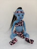 R & B-poupée réaliste Reborn en Silicone, jouet à cheveux courts, Alien, Avatar, Real Baby Dolls, Reborn, 22 pouces