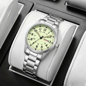 Reloj de Cuarzo Luminoso de Doble Calendario de 38 mm para Hombre, Venta al por Mayor, Alta Calidad, Montre Homme - Product Image 1