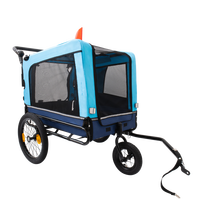 Poussette de Jogging 2-en-1 pour Petits Grands Chiens, Conteneur en Plastique Durable, Métal et Acier, Poignée de Poussée Confortable