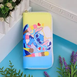 Dompet Kuromi fashion Jepang dompet koin jahit dompet portabel wanita tas ponsel dompet burse melodi kartun jahitan