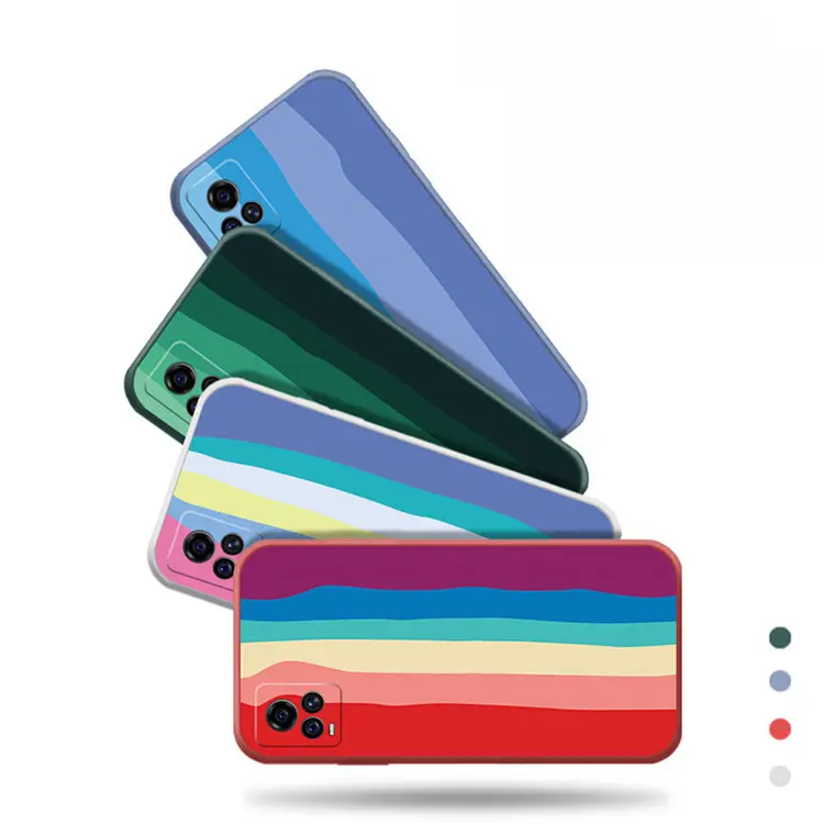 Cho Redmi Note 10 4 Gam 5 Gam Cầu Vồng Màu Với Vải Lót Điện Thoại Di Động Trường Hợp Silicone Bìa Cho Redmi K40 10X Note 9T 9 5 Gam