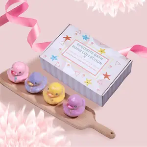 Renkli hediye seti Petalsf çiçek banyo Fizzer tüm doğal organik kabarcık gökkuşağı bathbombs