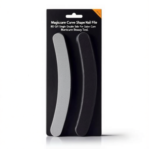 Lima de uñas Magicare Curve Shape, grano 80, de doble cara, para salón, cuidado personal, manicura, herramienta de belleza - Product Image 3