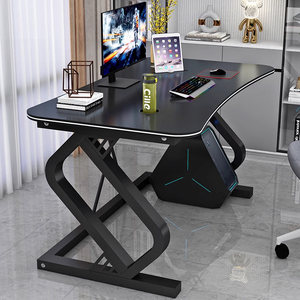โต๊ะคอมพิวเตอร์สำนักงานที่บ้านปรับได้ตามหลักสรีรศาสตร์โลหะพกพาทนทานพร้อมที่เก็บของประหยัดพื้นที่สำหรับการศึกษาห้องนอน - Product Image 4