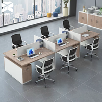 Bureau de travail moderne avec tiroir, mobilier de bureau pour centre d'appels et espace de travail collaboratif