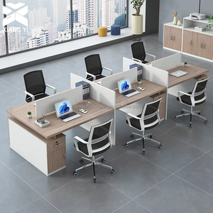 Moderner Callcenter Holz-Modularer Büroschreibtisch Cubicle-Arbeitsplatz Langlebige Konstruktion für 4-6 Personen Büromöbel - Product Image 1