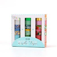Ensemble de ruban adhésif washi personnalisé en papier pailleté imprimé à motifs pour journal, scrapbooking, planificateur