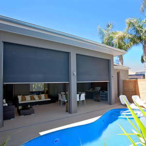 Persianas Enrollables Modernas para Interiores/Exteriores, de Aleación de Aluminio, Impermeables, Protección Contra el Viento y el Sol, para Puertas de Patio - Product Image 6