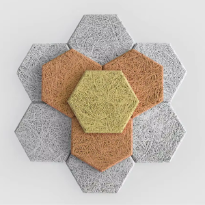 Feuille <span class=keywords><strong>acoustique</strong></span> durable de laine de bois pour la <span class=keywords><strong>dalle</strong></span> <span class=keywords><strong>acoustique</strong></span> de laine de bois d'isolation thermique de pièce pour le <span class=keywords><strong>mur</strong></span> - Product Image 1