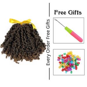 Trenzas de ganchillo pretorcidas de primavera, 8 pulgadas, pelo trenzado de ganchillo sintético - Product Image 4