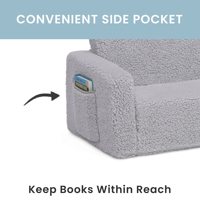 Perfect Sleeper Modernes Weiches Extra Breites Konvertierbares Schwammsofa zum Liegen 2-in-1 Aufklappbare Couch/Schlafsofa für Kinderzimmer