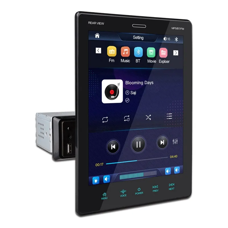 Autoradio touch screen capacitivo universale da 9.5 pollici singolo 1 Din con carplay e lettore MP5 per auto android auto Mirror link