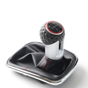 Car <b>Gear</b> <b>Knob</b> Leather Matte Electroplating 5 6 Speed Ergonomic For Golf 4 - Product Image 2