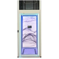 Ascenseur hydraulique résidentiel à 3 étages, cabine en verre, petit ascenseur pour maison, villa, pour 2 personnes