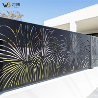 Panel de Privacidad de Aluminio Cortado con Láser, Panel Decorativo para Cercas de Aluminio, Panel de Jardín Exterior Tallado con CNC, Recubierto con Polvo