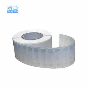 Etiqueta RFID UHF ISO18000-6C Gen2 860 ~ 960mhz Etiqueta RFID em branco Etiquetas brancas RFID para Biblioteca