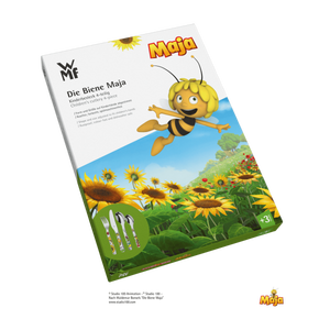 WMF Posate per Bambini Biene Maja (4 pezzi) con incisione + Bavaglino con nome - Product Image 6