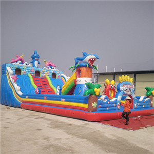 Château gonflable bon marché à usage commercial château plein d'entrain de poulpe château sautant de sirène pour aire de jeux extérieure pour enfants - Product Image 3
