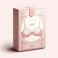 Подарочная коробка Vito's Secret Bra из переработанных материалов с магнитной застежкой, индивидуальная упаковка из премиальной бумаги с горячим тиснением и УФ-покрытием