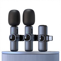 Microphone Lavalier Sans Fil Aidi 2 Mic 2.4G avec Réduction de Bruit, Construction Métallique, Design Léger pour un Son de Haute Qualité