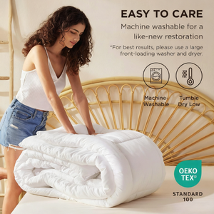 นุ่มมากสำหรับทุกฤดูกาลผ้าคลุมเตียงขนาดคิงไซส์ใส่4แท็บ gentlesoft ผ้าปูที่นอนทางเลือกสีขาวสำหรับบ้าน - Product Image 4