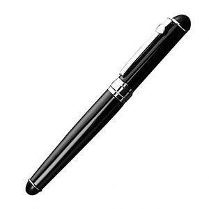 Stylo à bille personnalisé noir avec logo gravé, idéal pour la promotion – Vente en gros de stylos promotionnels personnalisés - Product Image 2