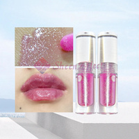 Nouvelle tendance Huile à lèvres scintillante Liquide rouge diamant Brillant brillant Rose Orange Brillant à lèvres