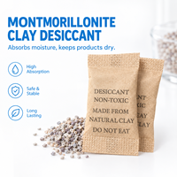 Sachet déshydratant absorbant l'humidité en argile montmorillonite, déshydratant naturel à la bentonite pour la protection contre l'humidité des emballages