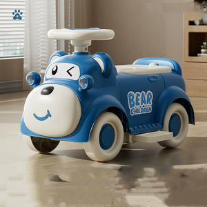 Voiture de balançoire de bébé d'animal mignon de dessin animé en gros avec la direction de <span class=keywords><strong>Bb</strong></span> - Product Image 1