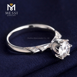Messi Jewelry <strong>Snow</strong> <strong>Flake</strong> 14k 18k White Gold 1ct Diamond Moissanite <strong>Ring</strong> Jewelry Gift for Thailand - Product Image 5