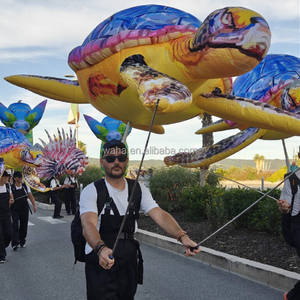 Os desenhos animados personalizados pescam o traje inflável do cavalo marinho, fantoche inflável do cavalo marinho para a decoração temática do partido do oceano, parada - Product Image 2