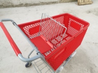Chariot de courses de supermarché durable en maille avec protection anticorrosion et fonctionnalités pratiques