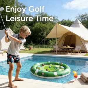 Nouveau jouet gonflable transfrontalier en plastique pour enfants, planche flottante de <span class=keywords><strong>golf</strong></span> pour piscine, jeux aquatiques pour cour et piscine, 0-24 mois FM TOY - Product Image 2