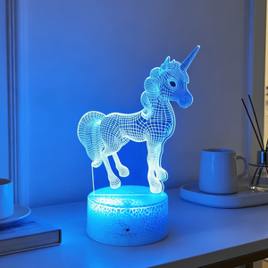 <span class=keywords><strong>Lampe</strong></span> de table à LED 3D au design moderne avec touche colorée ou télécommande cadeau ou éclairage de <span class=keywords><strong>chevet</strong></span> - Product Image 2