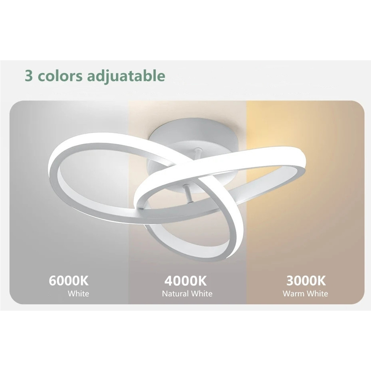 Style 6 : Lumière 3 couleurs à intensité variable avec corps blanc