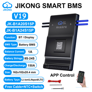 JIKONG JK BMS B1A20S15P V19 สมาร์ท BMS 8S-20S BT RS485 CAN HEAT 1A 150A ตัวปรับสมดุลแบบแอคทีฟสำหรับแบตเตอรี่ Li-ion/LiFePo4/LTO BMS - Product Image 1