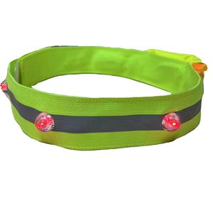 Cintura in vita a LED in poliestere per gilet da corsa sportiva con luce di sicurezza riflettente al Neon ad alta visibilità - Product Image 1