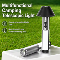 Lámpara de Camping LED Telescópica de 4 Etapas 270 °   Linterna trípode plegable 2 en 1, lámpara para tienda de campaña recargable por USB para exteriores