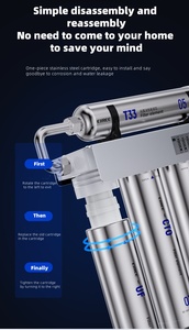 Purificateur d'eau de cuisine à charbon actif à 5 étages filtre à eau douce d'ultrafiltration manuelle pour l'eau potable domestique - Product Image 4