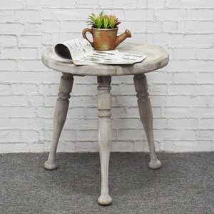 Juego 3 mesa de centro de salón de madera de anidación grande gris rústico, mesas laterales de madera, mesas de consola de sofá muebles de decoración Vintage - Product Image 4