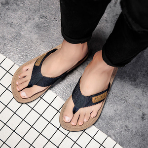 Tongs tendance pour hommes, à bout ouvert, couleur unie, sandales de plage, été, plastique, augmentation de la taille, broderie, grande taille - Product Image 4