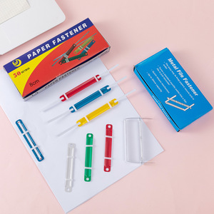 Đôi Lông Từ Hot-Bán Đầy Màu Sắc Nhựa Kẹp Giấy 8Cm Nickel-Mạ Ràng Buộc Dải Và Nhẫn Trong Hộp Giấy - Product Image 1