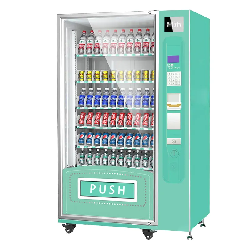 Distributeur automatique de boissons, <span class=keywords><strong>machine</strong></span> à vendre combiné pour snacks et boissons, vente en gros,